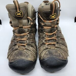 KEEN  Tan and Orange Athletic Shoes Ankle Sz 7/37.5